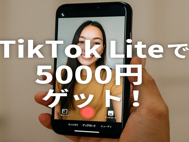 【今だけ】TikTok Liteを見るだけで5000円ゲット！誰でも簡単にできる方法を解説！