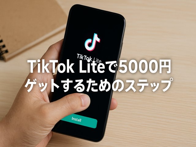 【今だけ】TikTok Liteを見るだけで5000円ゲット！誰でも簡単にできる方法を解説！
